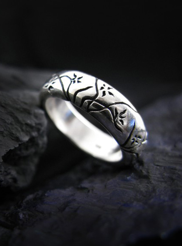 Orchid Bloom silver ring